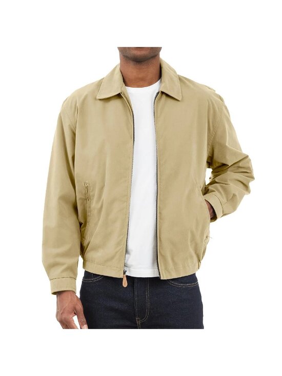 London Fog Other - London Fog Mens Golf Jacket 2XL Camel Microfiber Lightweight Solid Zip Front NEW